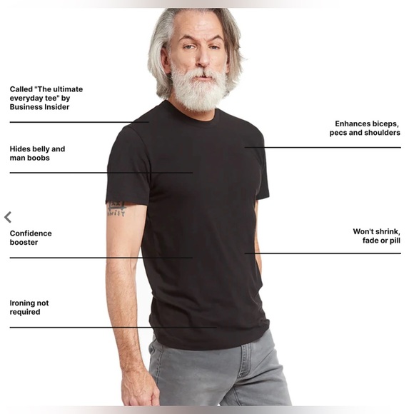 Mott & Bow Black Classic Crew Driggs Tee XLMen’s Crew Neck T Short Sleeve Soft - Picture 4 of 5